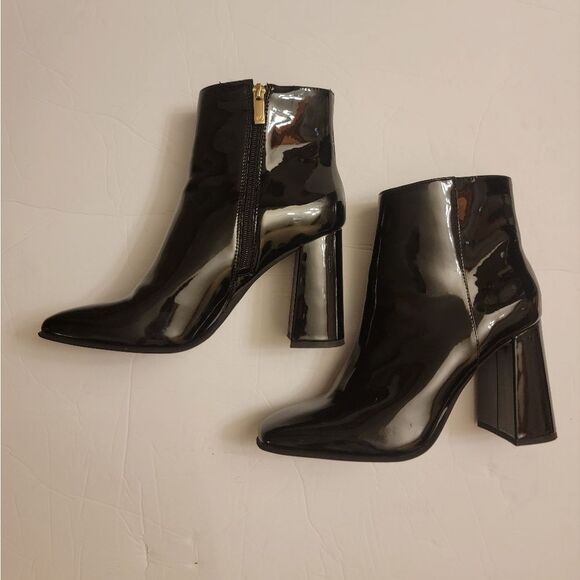 🆕️👢JLO Jennifer Lopez Josey Boots size 10 - Black Patent - Picture 4 of 9